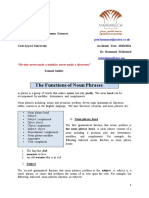 Functions of Phrases Final