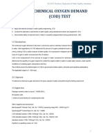 Chemical Oxygen Demand (Cod) Test: 1.0 Learning Outcomes