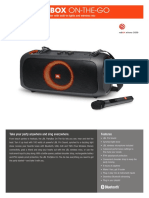 JBL PartyBox OTG SpecSheet English