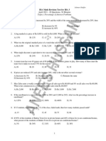 New Math Review Test Percentage + Interest April 2021 (IBA3) Without Answers