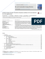 2016 Critical Review of State of Health Estimation Methods of Li-Ion Batteries For Real Applications