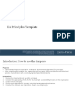 It EA Principles Template EA Strategy