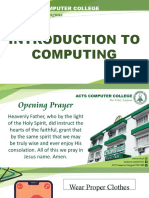 Introduction To Computing Week 2