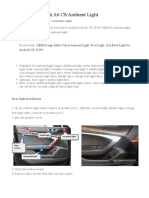 Installation Instructions - How To Install Audi A6 C8 Ambient Light