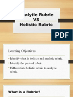 Analytic Rubric Vs Hollistic Rubric