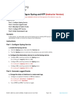 24.2.1 Packet Tracer - Configure Syslog and NTP - ILM