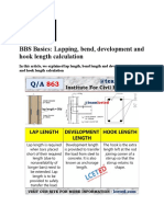 BBS Basics Lapping, Bend, Development and Hook Length Calculation