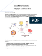 Topic 3 Cell Differentiation and Variation