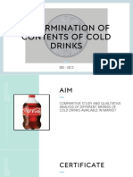 Chemistry (Determination of Contents of Cold Drinks) - 1