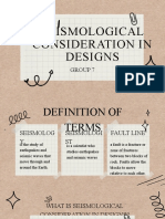 Seismological Consideration in Designs