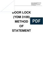 Method of Statement For ELV For Door Lock System Ydm3109 New - Merged