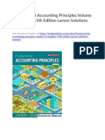 Fundamental Accounting Principles Volume 2 Canadian 15th Edition Larson Solutions Manual