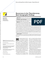 Recurrence in The Thyroidectomy Bed Sonographic Findings