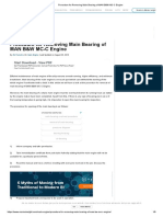 Procedure For Removing Main Bearing of MAN B&W MC-C Engine