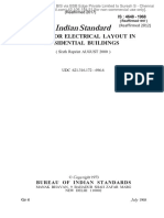 Indian Standard: Guide For Electrical Layout in Residential Buildings