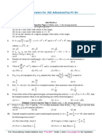 Final Revision For JEE Advanced by PJ Sir: Section-I Straight Objective Type (3 Marks Each, - 1 For Wrong Answer) 1