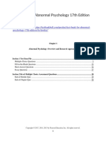 Test Bank For Abnormal Psychology 17th Edition by Hooley