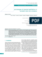 Histological Changes of Gingival Epithelium in Smokers and Non-Smokers