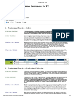 APTA Clinical Performance Instruments For PT Evaluation: 1. Professional Practice - Safety