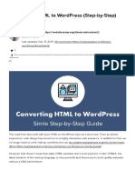 Converting HTML To WordPress (Simple Guide For 2019) - WebsiteSetup