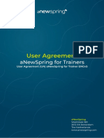 User Agreement - aNewSpring For Trainers