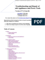 Troubleshooting and Repair of Small Household Appliances and Power Tools