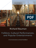 (Richard Bauman) Folklore, Cultural Performances