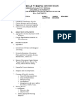 Evaluation of Clinical Presentation