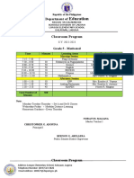 Classroom Program Grade 5 Individual 2022 2023