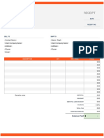 Receipt Template 2 Excel