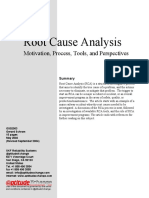 Root Cause Analysis: Motivation, Process, Tools, and Perspectives