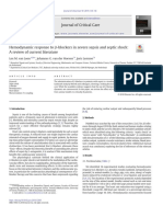 Hemodynamic response to β-blockers in severe sepsis and septic shock: A review of current literature