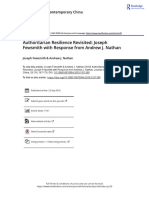 Authoritarian Resilience Revisited Joseph Fewsmith With Response From Andrew J Nathan