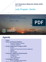 FAA Vendor Training Information