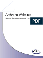 Archiving Web Sites General Considerations and Strategies