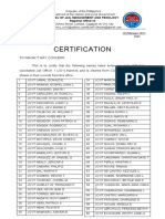 Certificate of Jo1 Trainees For Jump Off 18 Feb 2022