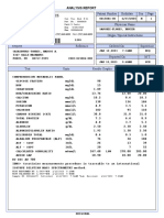 Laboratorios Ramirez: Analysis Report Patient Number Birthdate Sex