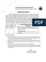 Division of Plant Pathology: Application For Interview