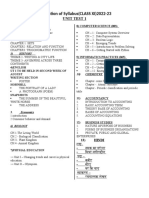 Class 11 Syllabus Bifurcation