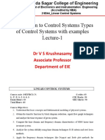 19EI5DCLCS - Lect 1-Introduction To Control System