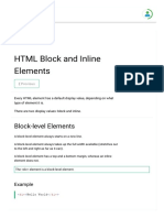 HTML Block and Inline Elements