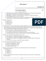 STD 9 Science: Choose The Correct Option From The Given Options