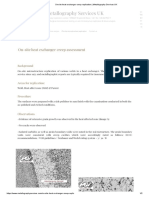 On-Site Heat Exchanger Creep Replication - Metallography Services UK