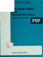 Semantic Fields and Lexical Structure