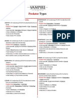 V5 Predator and Coterie Types