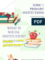 Week 1 Primary Institution