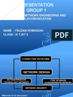 Presentation Group 1: Computer Network Engineering and Telecomunication