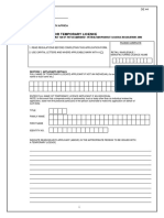 De 44 Application For Temporary Licence