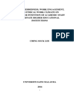 Job Embeddedness, Work Engagement, and Ethical Work Climate On Turnover Intention of Academic Staff in Private Higher Educational Institutions