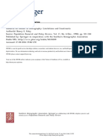 RILEY, N.E. (1998) Research On Gender in Demography - Limitations and Constraints